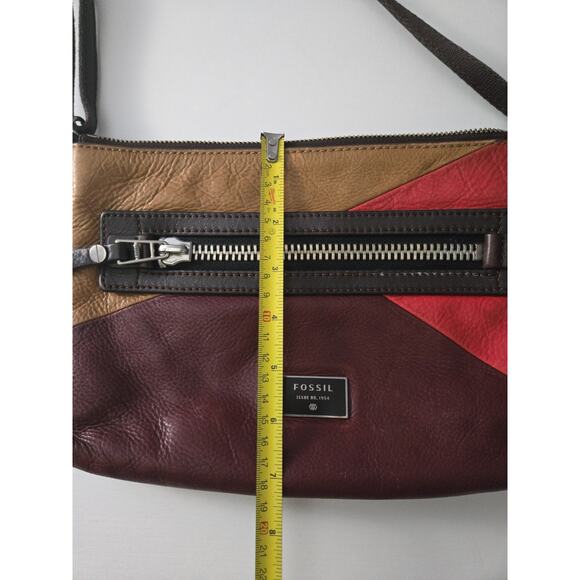 Fossil Dawson Leather Multi Colored Crossbody Bag - Picture 5 of 12